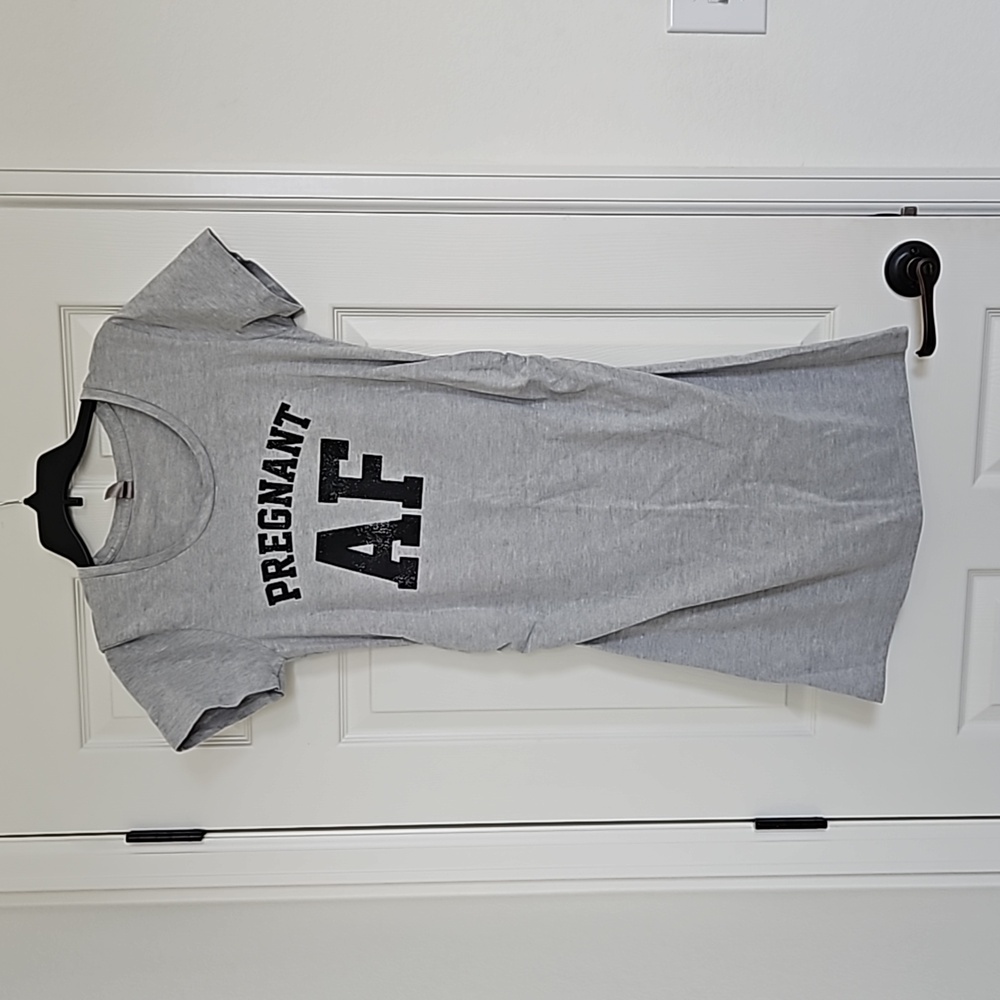 Pregnant AF shirt dress